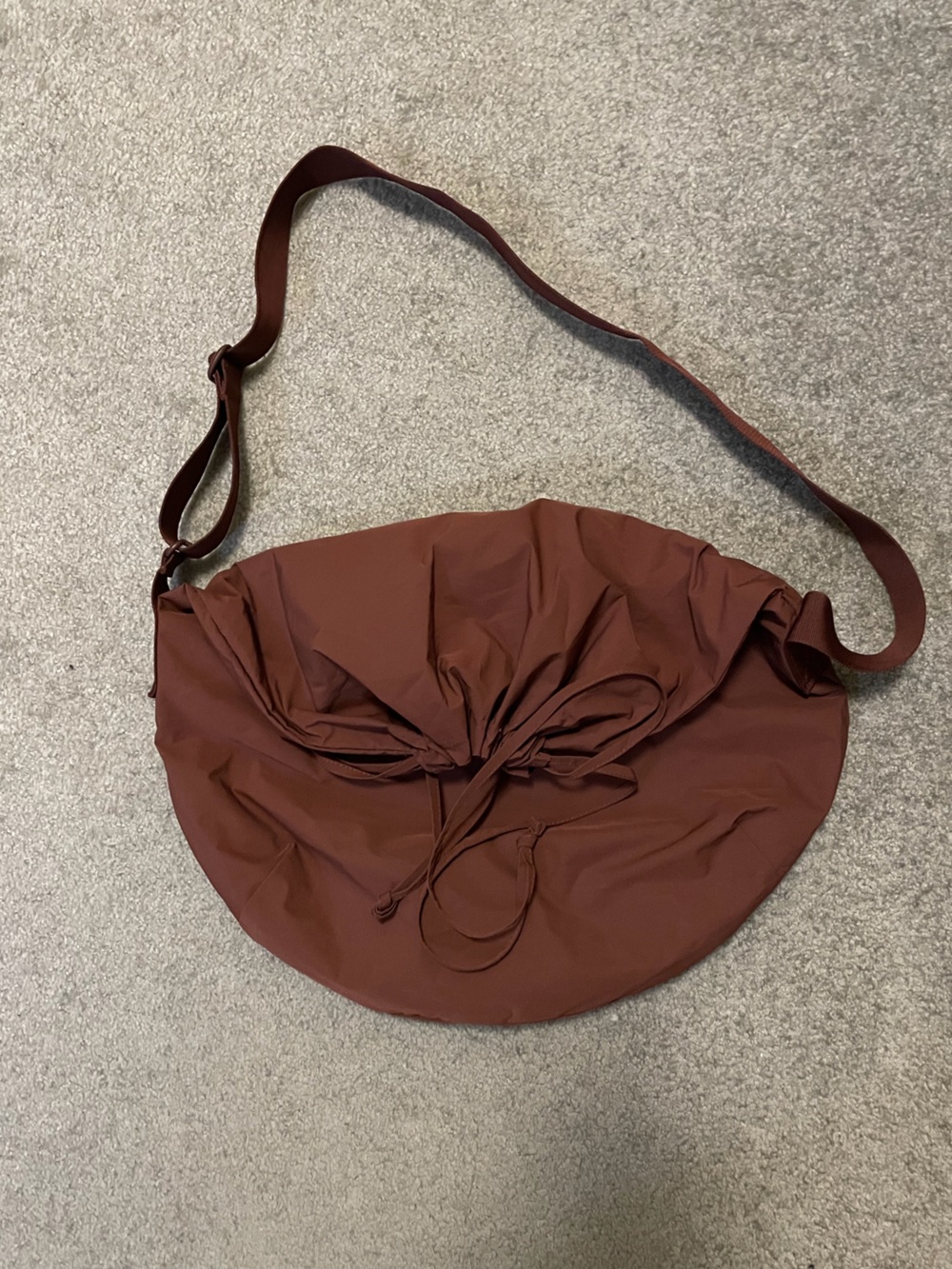 Uniqlo Brown Drawstring Shoulder Bag